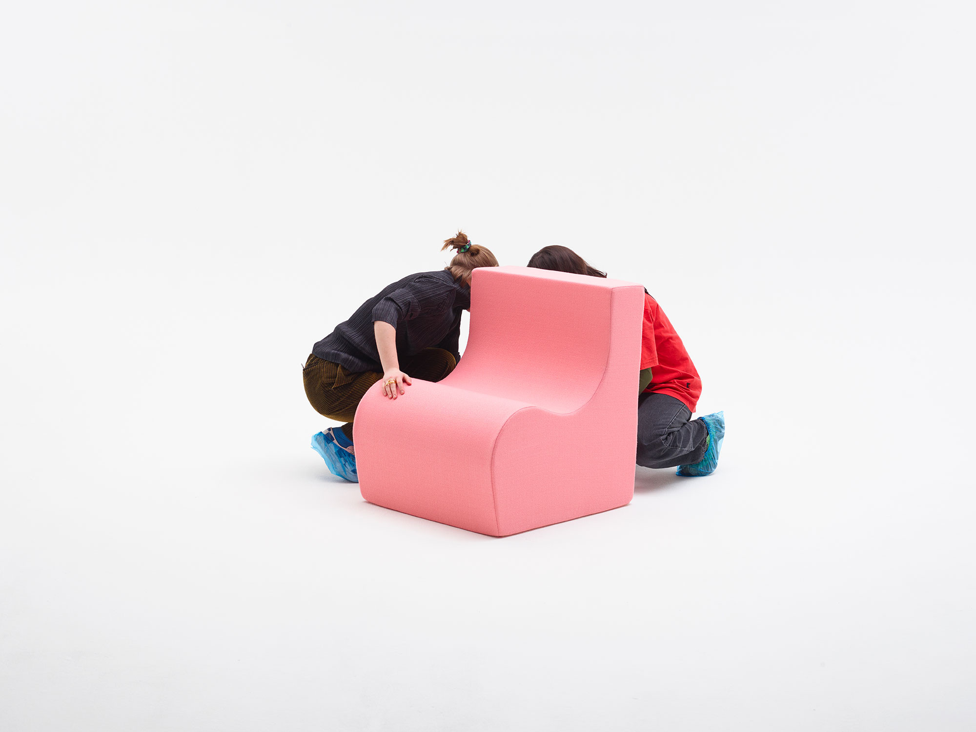 Family collection modular seating in pink
